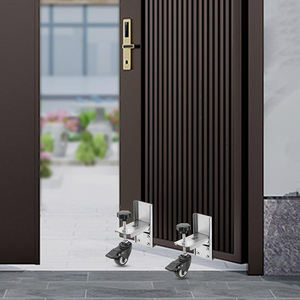 Outil d'installation de porte JH-Mech Transport de panneaux lourds avec 4 supports de plaque de pression Chariot d'installation de porte en acier inoxydable - Product Image 4