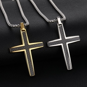 Collier croix en acier inoxydable pour homme avec pendentif Jésus-Christ, très populaire et en vente chaude - Product Image 4