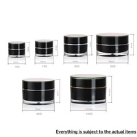 Pot cylindrique vide pour crème visage, cosmétique, 50 ml, acrylique, emballage pour soins de la peau, conteneur personnalisé pour crème contour des yeux, fabricant OEM, usine
