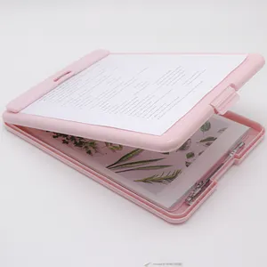 Pink Slim A4 A6 Ring Binder Writing Pad Clip Paper box Plastic Storage A Clipboard Hardware File boards Case For Medical