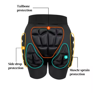 Shorts de sport rembourrés, protection des hanches, coussinets pour les fesses, respirants, légers, unisexes, pour enfants, snowboard, protection courte en EVA, patinage HP1001 Impa - Product Image 5