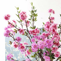 Bunga Sakura Buatan 4 Cabang Terbaru dari Pabrik, Ramah Lingkungan, Tahan Lama, Warna Putih Pink untuk Hari Valentine Natal