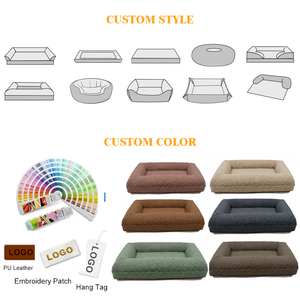 Couverture lavable détachable respirante toutes saisons éponge chenil orthopédique canapé-lit pour animaux de compagnie avec motif solide - Product Image 5