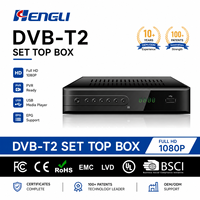 Receptor de TV Digital HD con Soporte para Decodificador DVB-T2, Actualización de Software Gratuita, Decodificador DVB-T2, H.264, H.265