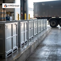 Solutions de stockage empilables rigides pour la manutention industrielle, bacs de stockage en métal