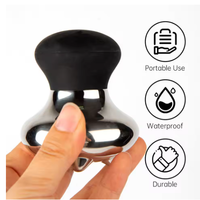 Outil de massage Gua Sha en forme de champignon OEM, planche Guasha en acier inoxydable pour drainage lymphatique, soulagement des tensions musculaires, outil de soin de la peau