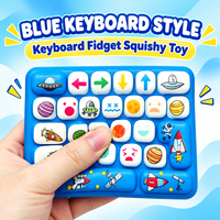 Jouet souple anti-stress en PU à rebond lent, clavier simulé viral transfrontalier, pour adultes, vendu individuellement