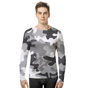 Camiseta de manga larga con estampado de camuflaje 3D, ropa deportiva para hombre, venta al por mayor, envío directo a granel, camiseta personalizada para Wish Ebay Shopify - Product Image 1