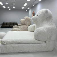 Sofá Cama de Peluche de Oso Polar Suave y Divertido al por Mayor Mueble de Dibujos Animados Cama para Niños