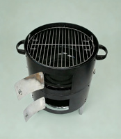 Barbecue Grill Extérieur Fumoir en Acier Inoxydable, Gril Commercial Rotatif au Charbon de Bois, Boîte à Fumoir Offset