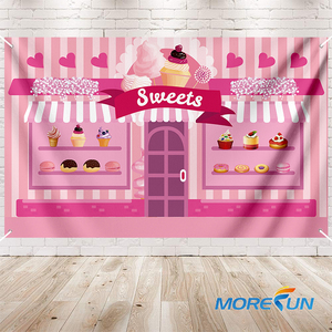 Sweet Shop toile de fond bonbons princesse Dessert bannière <span class=keywords><strong>boutique</strong></span> fille <span class=keywords><strong>anniversaire</strong></span> photographie arrière-plan fête des enfants bannière décoration - Product Image 6