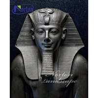 Statue de Pharaon en marbre sculptée à la main grandeur nature, sculpture égyptienne blanchie et polie pour église, cimetière, jardin - Vente en gros sur mesure