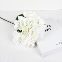 Fleur artificielle en soie, tige d'hortensia unique, vente en gros, best-seller de Chine pour les décorations de mariage et de Noël