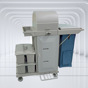 Carros de Servicio de Limpieza Multifuncionales C-7, Carro de Limpieza de Plástico con Ruedas, Carro Utilitario para Hospital - Product Image 3