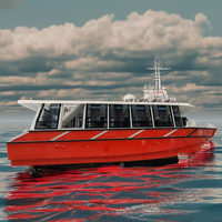 Nouveau bateau ferry catamaran à double pont en aluminium de 11,6 m x 4 m avec 60 sièges pour passagers, transporteur de carburant essence/gazole