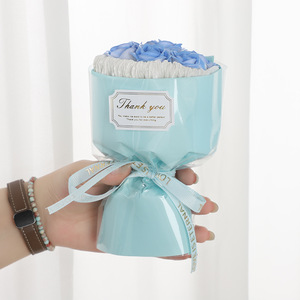 Regalo del Día de la madre Mini estilo 7 Jabón de rosas tamaño pulgar Flor <span class=keywords><strong>eterna</strong></span> Ramo pequeño de Navidad - Product Image 5