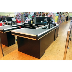 สายพานลำเลียงเคาน์เตอร์คิดเงินไม้สำหรับมินิมาร์ทแบบธรรมดา - Product Image 2