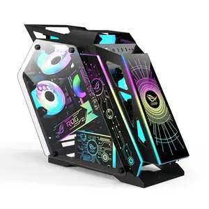 고품질 데스크탑 사무실 컴퓨터 케이스 지원 atx matx 마더 보드 pc CPU rgb 팬 컴퓨터 게임 컴퓨터 케이스