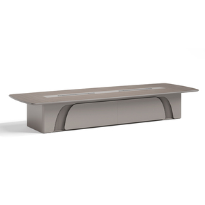 Mesa de conferencia de oficina rectangular de lujo grande y moderna, diseño de madera con escritorio de <span class=keywords><strong>trabajo</strong></span> largo para sala de reuniones de Hotel y escuela - Product Image 5