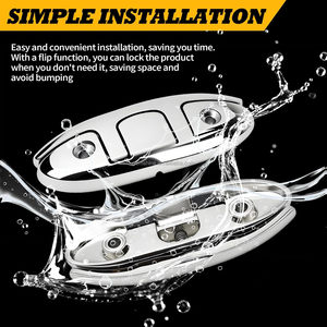 Cleat Plegable para Barco <span class=keywords><strong>de</strong></span> Acero Inoxidable 316, Cleat Abatible para Muelle con Fijación, Crampones <span class=keywords><strong>de</strong></span> <span class=keywords><strong>Amarre</strong></span> - Product Image 1