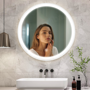 Espejo de baño moderno, barato, montado en la pared, pantalla táctil, luz LED iluminada, espejo brillante - Product Image 1