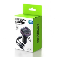 Transmetteur FM sans fil Bluetooth adaptateur de voiture récepteur Radio lecteur MP3 appel mains libres 66W type-c USB chargeur de voiture charge rapide