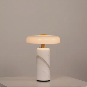 Lámpara de Mesa Inalámbrica de Diseño Moderno, Lámparas de Mesa de Mármol Creativas de Lujo Posmoderno para Hotel, Sala de Estar, Iluminación Portátil - Product Image 4