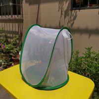 13 x 14,5 Zoll Solides Muster Schmetterlings-Mantis-Zuchtterrarium aus Stahldraht, umweltfreundlicher Pop-up-Habitat-Käfig für kleine Tiere