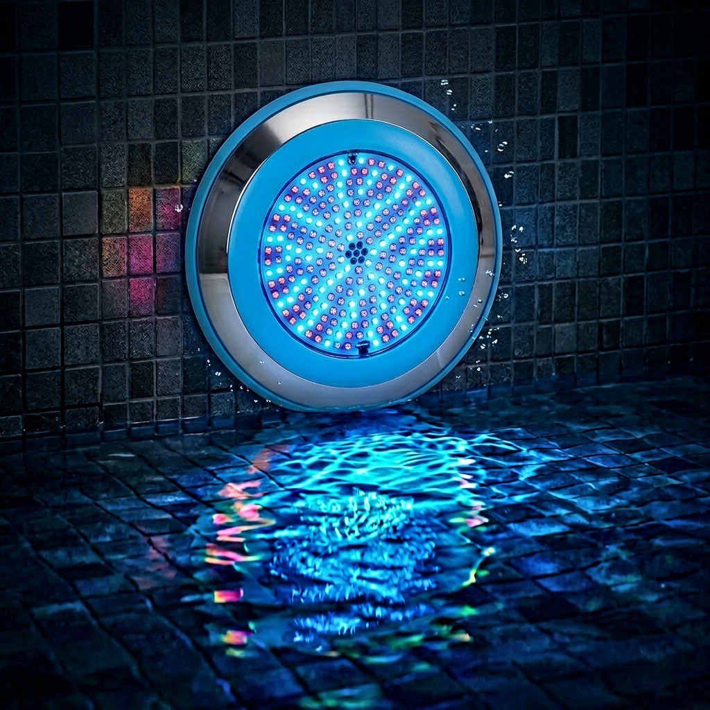 IP68 Waterproof LED Submersible Pool Lights 6000K Daylight Ra80 3000 Lumens 304 Stainless Steel Resin Filled Hotel Use