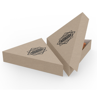 Boîtes à pizza triangulaires personnalisées de qualité alimentaire, en carton ou en carton ondulé E-Flute, emballages à emporter