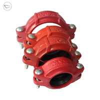 Raccord flexible rigide en fonte ductile rainurée FM et UL pour la lutte contre l'incendie, avec surface peinte résistante à la corrosion pour système d'arrosage