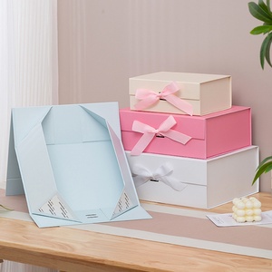 Custom Folding Gift <b>Box</b> Magnetic Packaging Cardboard Empty Magnetic Closure with Ribbon Gift <b>Box</b> Manufacturer - Product Image 4