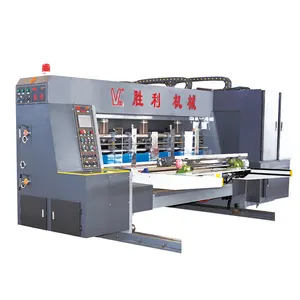 Low Price high quality carton box two colors printing slotting die cutting machine