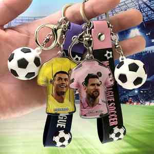 Regalos de Recuerdo de Jugadores de Fútbol Populares, Llavero de Acrílico con Equipos de Fútbol, Accesorios de Llavero con Estrellas del Fútbol Mundial - Product Image 1