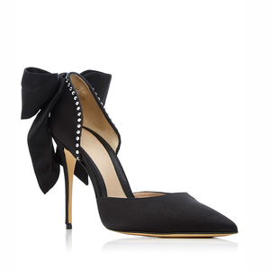 <span class=keywords><strong>Zapatos</strong></span> <span class=keywords><strong>de</strong></span> tacón alto para <span class=keywords><strong>mujer</strong></span>, tacones finos <span class=keywords><strong>de</strong></span> satén negro <span class=keywords><strong>de</strong></span> 10cm, con lazo <span class=keywords><strong>de</strong></span> diamantes <span class=keywords><strong>de</strong></span> imitación, puntiagudos, PARA CENA y fiesta - Product Image 5