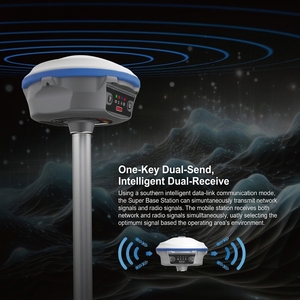Ricevitore Super Base SR RTK con Grado di Protezione IP68, <span class=keywords><strong>Radio</strong></span> Multi-Protocollo ad Alta Potenza, Raggio d'Azione di 30KM e Durata della Batteria di 15 Ore - Product Image 2