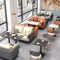 Meubles d'hôtellerie commerciaux en pierre frittée en gros, table et chaises de salle à manger personnalisées pour restaurant