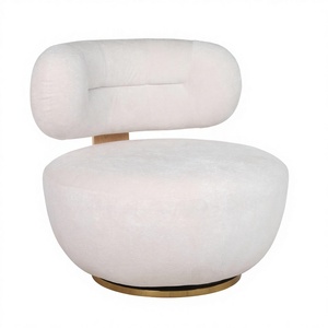 Modern Stylish Design Rotatable Single <strong>Sofa</strong> with <strong>Large</strong> Backrest and Elastic <strong>Cushions</strong> Wood Frame Sponge Filled - Product Image 1