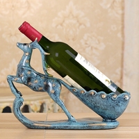 Moderno Adorno Europeo de Resina con Forma de Ciervo, Soporte para Vino Personalizado, Escultura Artística Coleccionable para Sala de Estar, Regalo de Inauguración