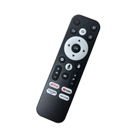Télécommande vocale ABS personnalisable à 22 touches pour Android TV Box, lumière LED bleue, certifiée ROHS, avec 4 boutons, utilisation domestique