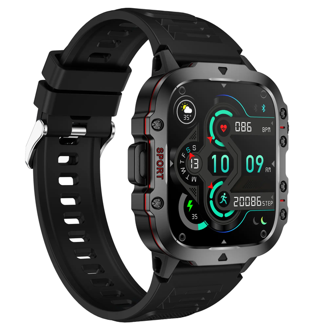 Sport Smartwatch N76 Promax 1.96 OLED AI Voice Assistant 420mah Outdoor Wrist 3ATM Waterproof Blood Oxygen Pressure Sleep