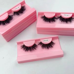 Faux <span class=keywords><strong>cils</strong></span> russes de 20mm d'épaisseur et en désordre, avec une apparence de faux vison bouclé et moelleux - Product Image 2