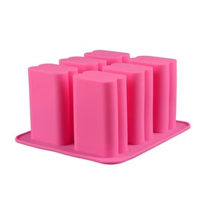 Factory Hot Sale 6 Cavity Rectangular Silicone Body <b>Soap</b> Molds LFGB BPA Free Non Stick Handmade <b>Soap</b> Making <b>Mould</b> - Product Image 1