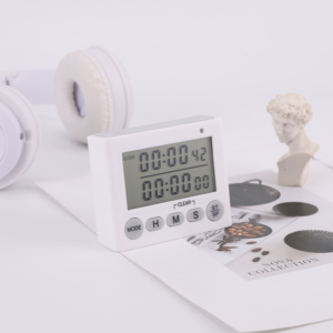 Minuteur de cuisine numérique à grand écran, minuterie numérique carrée, chronomètre de cuisson, horloge, compte à rebours, alarme - Product Image 1