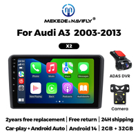 Lecteur d'autoradio Android 14 MEKEDE Navigation FM Car-play Auto 4core 2 + 32GB Lecteur multimédia Écran IPS pour Audi A3 2003-2013