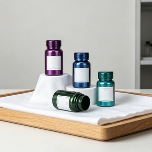 Envases Metálicos de Plástico para Suplementos, Contenedores para Almacenamiento de Pastillas con Tapas de Rosca para Vitaminas, Hierbas y Alimentos Dietéticos - Product Image 3