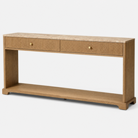 Table console moderne en bois massif avec tiroirs à rainures verticales, écologique, durable, facile à nettoyer, pour le salon, meubles de maison