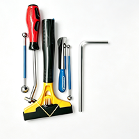 Kit de finition professionnel OEM CTA pour mastic silicone avec grattoirs et buses pour la réparation des joints de carrelage de cuisine et salle de bain – Ensemble d'outils de calfeutrage