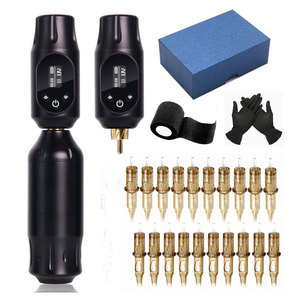 Kit de Máquina de Tatuar Inalámbrica con Velocidad Ajustable, Pluma Digital con 20 Agujas de Cartucho para Uso en Tatuajes PMU - Product Image 1
