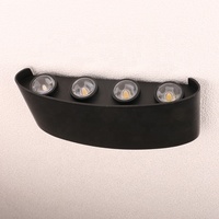 Applique murale moderne classique en aluminium noir, nouveau Design européen, lampe Led 6W 12W 18W, étanche IP65